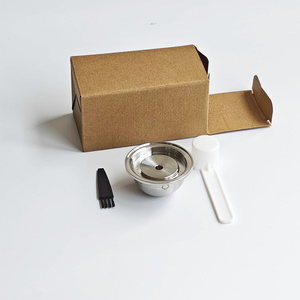 Cápsulas de Café Redondas Reutilizables de Acero Inoxidable Allwin, 80/<span class=keywords><strong>150</strong></span>/230/414 ml, con Código de Barras, Recargables, Compatibles con Vertuoline - Product Image 6