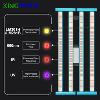 Shenzhen kingbrite x55 320w LM301H / LM281B + Pro mélange rouge 660nm uv ir spectre complet led élèvent la lumière par l'éclairage king brite