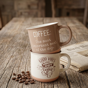 Taza de Leche de Cerámica Esmaltada con Logotipo Personalizado Impreso en Serigrafía, Diseño Nuevo 2026, Capacidad de 14-16 oz, Estilo Clásico para Fiestas - Product Image 3