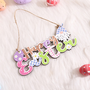 ของตกแต่งแขวนผนัง/ประตู ตัวอักษรไม้รูปกระต่า<span class=keywords><strong>ย</strong></span>สีสันสดใส สำหรับเทศกาลอีสเตอ<span class=keywords><strong>ร</strong></span>์ ปา<span class=keywords><strong>ร</strong></span>์ตี้ฤดูใบไม้ผลิ ตกแต่งบ้าน - Product Image 2