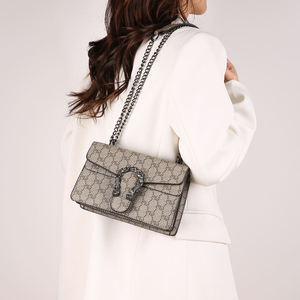 Bolso Bandolera de Diseño de Lujo LY para Mujer, con Patrón Geométrico Vintage, Cadena Simple, PU, Marca Famosa, Portátil para Uso Diario - Product Image 3