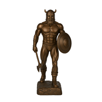 Sculpture de trophée de bodybuilder viking en résine sur mesure, prix direct usine pour les compétitions de musculation.