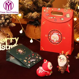 Kustom Grosir Natal Merasa Stocking Kemasan Hadiah Kertas Flip Tas