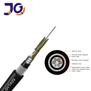 Câble à fibres optiques blindé en acier GYTA33, prix d'usine du fabricant, gaine en HDPE, 24, 48, 96 cœurs, OEM - Product Image 4
