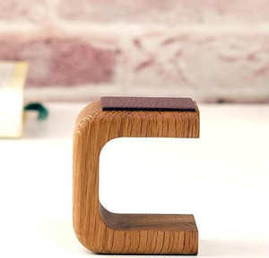 Soporte de Madera para Relojes, Forma Rectangular de Roble, Soporte para Correas de Cuero Marrón, Exhibidor de Joyas y Relojes - Product Image 4
