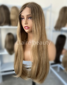 高速配送レーストップユダヤ人のかつらヨーロッパの生のバージンヘア未処理の生の髪ユダヤ人のコーシャウィッグ - Product Image 2