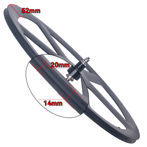 Roues de vélo en carbone 700C de haute qualité pour piste, à vitesses fixes, à disque fermé, 5 rayons, roues de route clincher RUJIXU 20 mm en fibre de carbone - Product Image 3