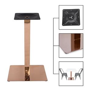 Modern Luxury Stainless Steel Rose Gold Chrome-Plated Commercial <b>Restaurant</b> Dining Table Base for Kitchen Mall & Hotel Use - Product Image 3