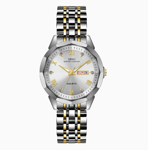Montre-bracelet de luxe pour femme <span class=keywords><strong>IBSO</strong></span> en acier inoxydable, mouvement à quartz original, miroir losange, étanche multi-angles, cadran en verre lumineux - Product Image 2