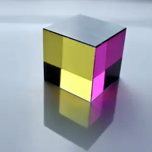 Cubo de cor mista prisma, vidro/acrílico original, cubo de aprendizagem científica para crianças