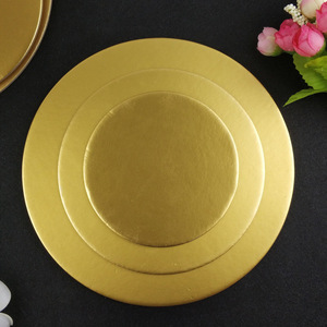 10/16/22/26cm Golden Round Cake Board Kreis Karton Basis für Kuchen Dekorieren Zubehör Party Cupcake Dessert Tablett Kuchen Werkzeuge - Product Image 2