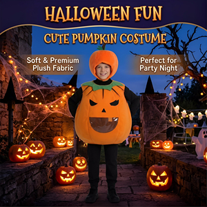Disfraz <span class=keywords><strong>de</strong></span> <span class=keywords><strong>calabaza</strong></span> <span class=keywords><strong>de</strong></span> Halloween <span class=keywords><strong>para</strong></span> niños - <span class=keywords><strong>Traje</strong></span> <span class=keywords><strong>de</strong></span> felpa sin mangas con sombrero - Product Image 3