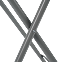 Table pliante en plastique durable et imperméable avec structure en fer pour l'extérieur, idéale pour les cocktails et les mariages (vente en gros)
