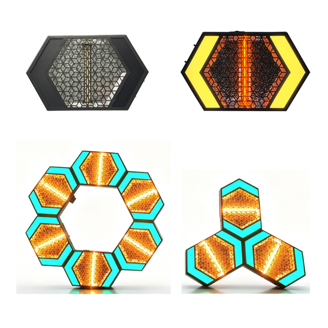 Hexagonal LED Matrix Light RGBAW with Pixel Mapping Sim-tungste Dynamic Patterns DMX512 RDM Control for Disco Club DJ Party