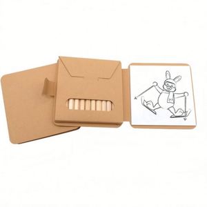 Ensemble de crayons de couleur miniatures avec logo personnalisé, 12 crayons en bois écologiques, kit d'apprentissage créatif promotionnel pour enfants, dessin, peinture - Product Image 3