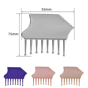 Planche de massage Gua Sha tendance en métal, peigne de massage en alliage de zinc pour le cuir chevelu et outil de beauté Gua Sha pour le visage - Product Image 6