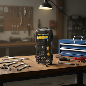 Pretul JUDA-39P Jeu de douilles et embouts à cliquet de 39 pièces avec douilles à 6 pans de 1/4 po, outils métalliques dans un coffret rigide pour mécaniciens, inclut - Product Image 2