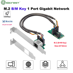 Adaptador Ethernet Interno IOCREST M.2 B+M Key 1G, Tarjeta de Red 1G/1000M con Chipset Realtek 8111H para Servidor/Escritorio - Product Image 5