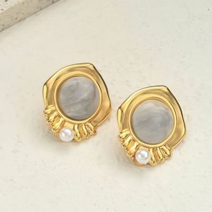 Gioielli da Donna in Acciaio Inossidabile Elettroplaccato con Perle, Stile Chic e Sofisticato, Lusso Leggero, Resistente al Sudore - Product Image 3