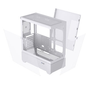 Caja de PC para Juegos Lovingcool Personalizada, E-<span class=keywords><strong>ATX</strong></span>/<span class=keywords><strong>ATX</strong></span>/M-<span class=keywords><strong>ATX</strong></span>, Torres Completas, Cristal Frontal/Lateral, Blanca, en Stock - Product Image 4