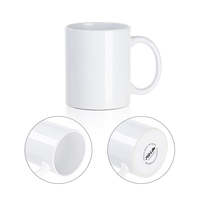 Personnalisation en gros de tasses à sublimation en céramique blanche de 11 oz pour Noël, avec logo personnalisé, pour café, thé, lait, vierges pour impression