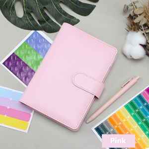 Custom High Quality Pu Leather Budget 6 Ring Binder Office Supplies A5 A6 Binder Ring Planner Notebook