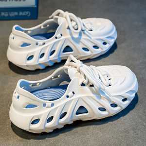 2026 Sabots de jardin et sandales de plage d'été unisexe, respirants, ajourés, légers, confortables, à lacets, chaussures de marche et pantoufles aquatiques - Product Image 5
