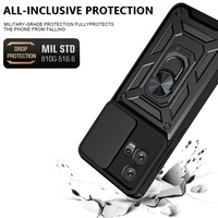 Coque de téléphone portable antichoc en PC dur pour Tecno Camon 18 19 20 Premier porte-anneau en métal couverture arrière pour Tecno Spark 8 9 10 Pro
