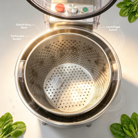 Déshydrateur centrifuge grande capacité pour laitue déchiquetée, essoreuse commerciale de salades et légumes pour entreprises