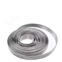 Personnalisation flexible électrique toronné tressé fil de cuivre nu placage étamé cuivre tressé extensible manchon blindé