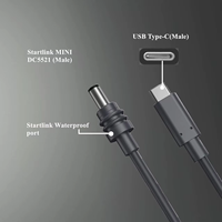 Cable de Alimentación USB C DC para Starlink Mini, Cable USB C Resistente al Agua y Duradero de 100W 20V 5A, Cable de Fibra Óptica con Conector de Barril USB C DC de 2M 3M 5M