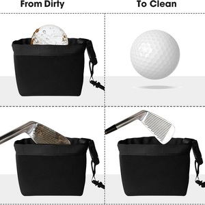 <span class=keywords><strong>Bolsa</strong></span> limpiadora de <span class=keywords><strong>palos</strong></span> de <span class=keywords><strong>golf</strong></span> ligera portátil con clip desmontable y forro impermeable logotipo personalizado para limpieza de bolas - Product Image 3