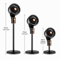 Penjualan Terlaris Kipas Angin Lantai 12 Inch 3D 360 Derajat Putar 8 Kecepatan Timer 12 Jam Remote Control Tinggi Dapat Diatur Sirkulasi Udara Bebas Diletakkan
