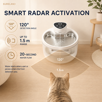 Nouvelle Fontaine à Eau Intelligente Transfrontalière pour Chats, Rechargeable, Sans Fil, à Induction, Distribution Automatique, Protection Contre la Fonctionnement à Sec