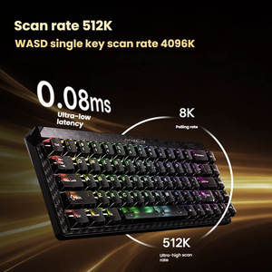 Tastiera da Gaming Cablata MADLIONS TITAN68 RGB, 68 Tasti, Asse Magnetico, Turbo, Esports, Fibra di Carbonio, RT0.001mm per Valorant - Product Image 2