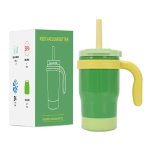 Mug de voyage isotherme personnalisé en acier inoxydable de 14 oz, écologique, avec poignée, paille et design moderne, anti-fuite - Product Image 2