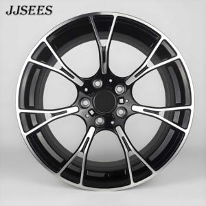 JJSEES Llanta de coche de pasajeros escalonada de 18, 19, 20 pulgadas, con acabado negro mecanizado, 5X112 5X120, para <span class=keywords><strong>BMW</strong></span> M2 M3 M4 F10 F25 F30 E36 - Product Image 4