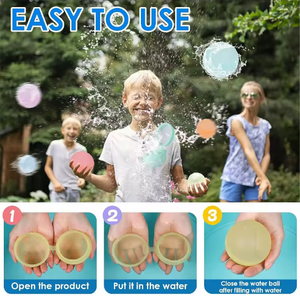 Boules d'eau en silicone les plus vendues, peuvent être rapidement remplies d'eau et réutilisées. Jouets d'extérieur pour les combats aquatiques d'été - Product Image 4