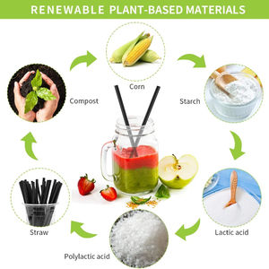 Pajita <span class=keywords><strong>de</strong></span> papel marrón <span class=keywords><strong>PLA</strong></span> biodegradable 6 * amigable desechable para fiestas <span class=keywords><strong>de</strong></span> Navidad <span class=keywords><strong>de</strong></span> Halloween respetuoso con el medio ambiente para amigos - Product Image 2