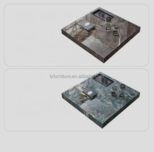 Muebles de Sala de Estar Modernos Italianos de Lujo, Mesa de Centro Cuadrada de Metal Personalizable, Ecológica y de Venta Caliente - Product Image 6