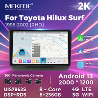 Mekede voiture android lecteur dvd QLED écran tactile 9 pouces carte ventilateur de refroidissement écran partagé musique pour Toyota Hilux Surf 1996-2002 RHD