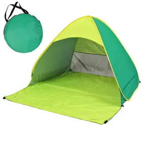 Foldable Beach Tent UV Sun Shelter Waterproof Lightweight Beach Sun Shade Canopy Cabana Beach Tents Fit 1-2 Person