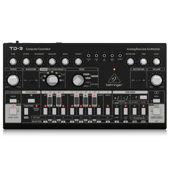 Behringers TD-3-BK Professional Simulation MIDI Drum Machine Synthesizer Effect Device Synthesizer