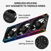 Ventiladores para Caja de PC Thermalright TL-M12Q X3 de 120 mm, Ventiladores PWM ARGB, 2000 RPM, Alto Flujo de Aire, Conexión en Cadena, Iluminación Infinity Mirror, Paquete de 3