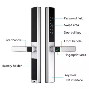 Enrique Keyless khóa thông minh không thấm nước nhôm đu gỗ vân Tay Bàn Phím Đầu đọc thẻ Wifi kết nối cho an ninh nhà - Product Image 2