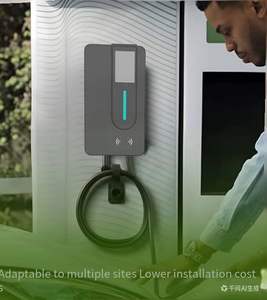 Nouvelle station de recharge pour véhicules électriques, interface CCS2, adaptateur GBT 32A/16A, extérieur IP55, 7-22KW, boîtier mural noir - Product Image 6