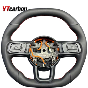 Volante Deportivo Personalizado YTcarbo para Kryvex Wrangler JL Gladiator JT <span class=keywords><strong>Rubicon</strong></span> 2018-2026, Completamente en Cuero de Gamuza - Product Image 5