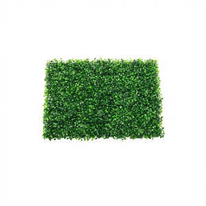 Paneles de pared verde de boj artificial de 24x16 pulgadas con protección UV para decoración de jardín, valla y uso en exteriores - Product Image 1