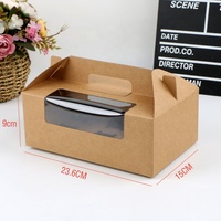 Vente en gros Boîte d'emballage pour muffins en papier kraft avec 1 2 4 6 trous pour bouquet de mariage, boulangerie et pâtisserie