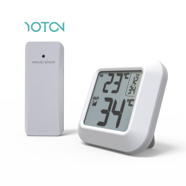 Factory Wholesale LCD Display ABS Digital Indoor Outdoor Thermometer with ODM Support Temperature Sensor TH-CALC